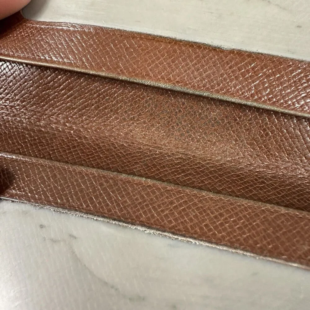 Louis Vuitton Wallet Mens One Size Brown Monogram Canvas ID Card Holder Spain